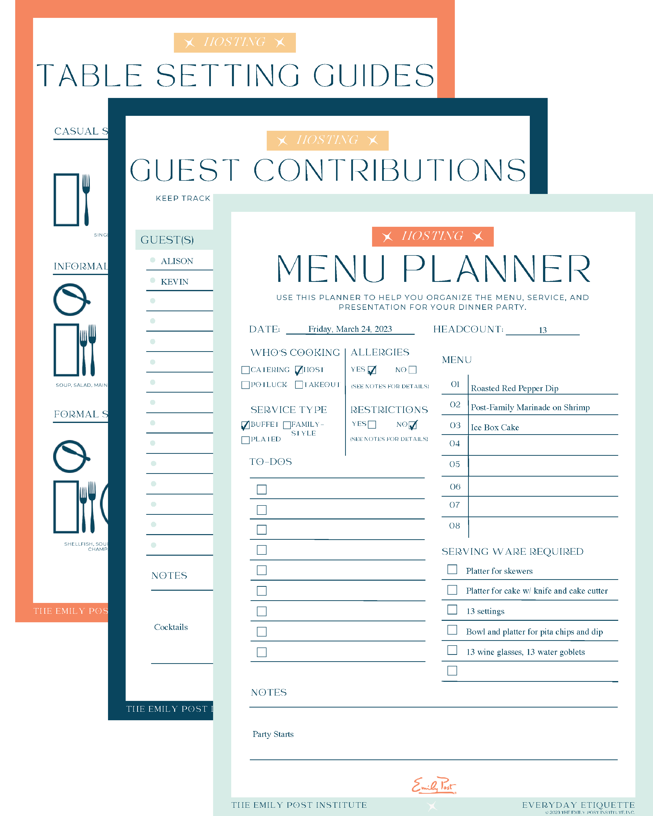 Emily Post's Host A Dinner Party Digital Planner — Emily Post